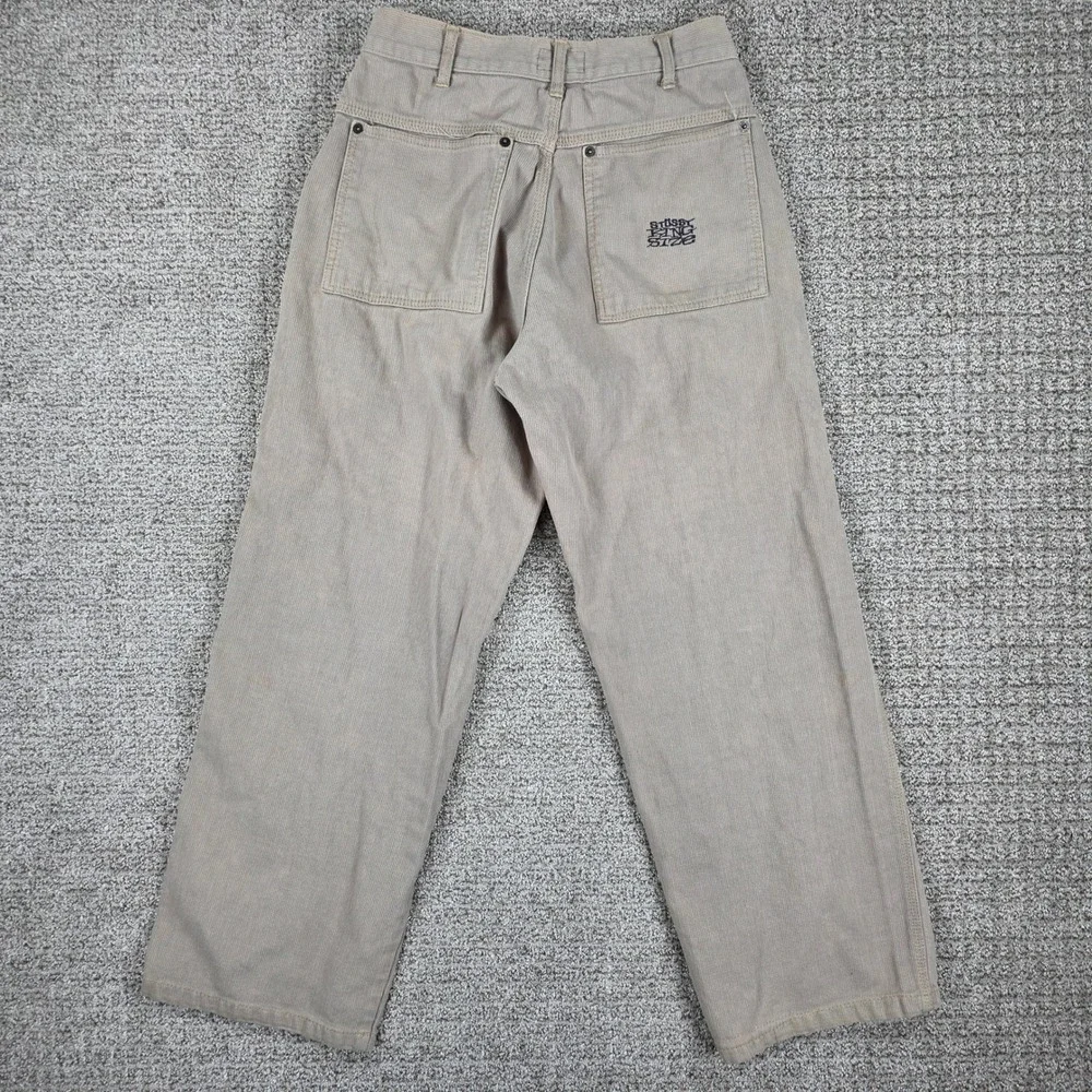 Vintage Stussy King Size Work Pants Mens Medium Tan Canvas USA Made Streetwear